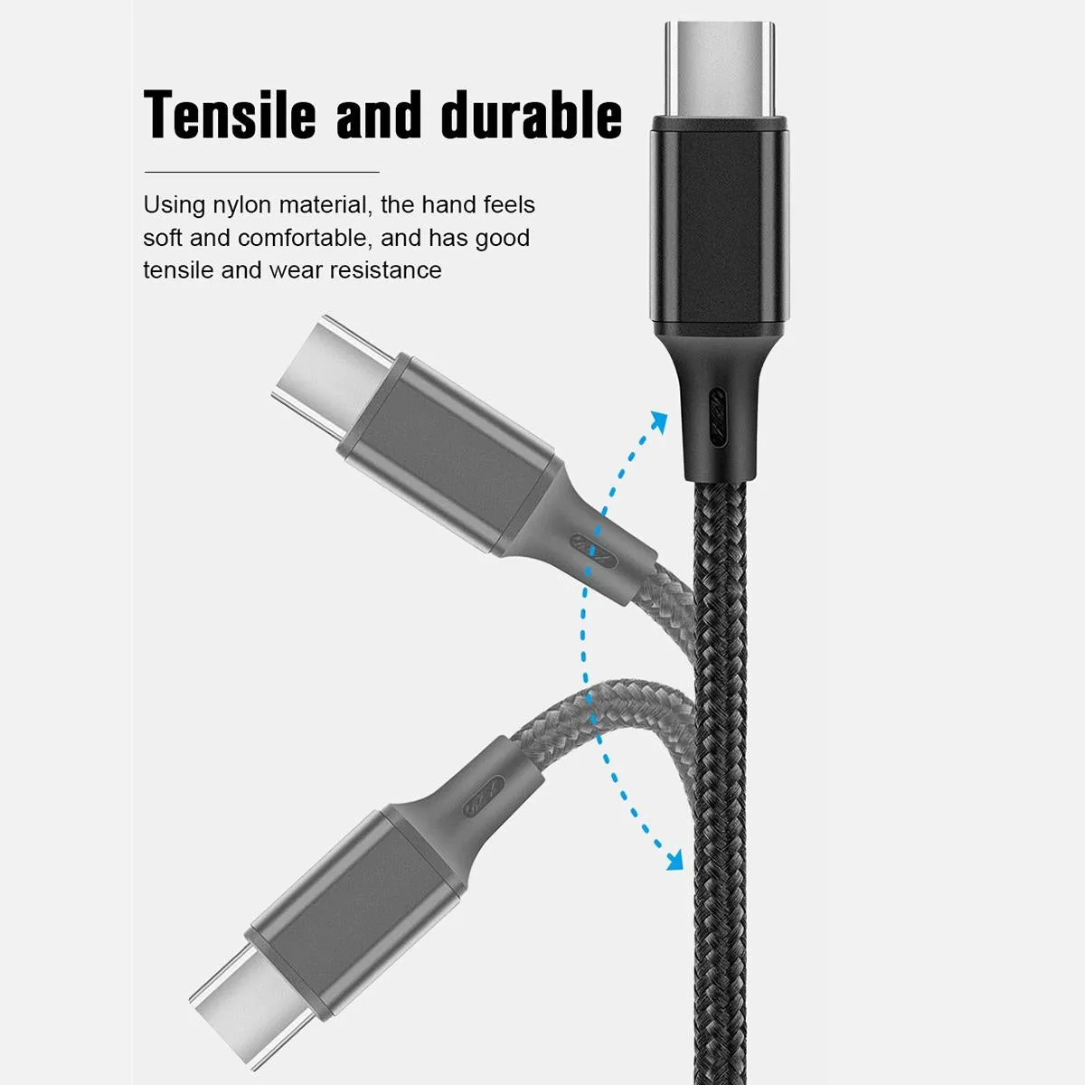 1.2m Dual Way Data Cable for Dji Fpv Goggles - Type c to Type c Elbow