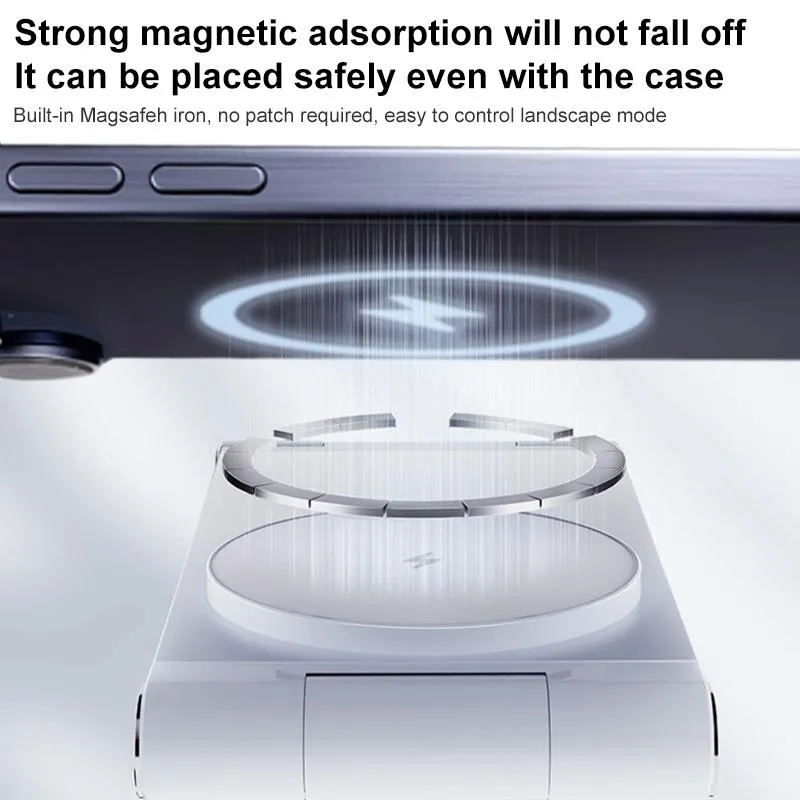 15W 3 In 1 Foldable Desktop Wireless Charger