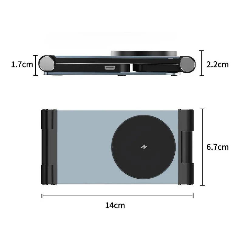 15W 3 In 1 Foldable Desktop Wireless Charger