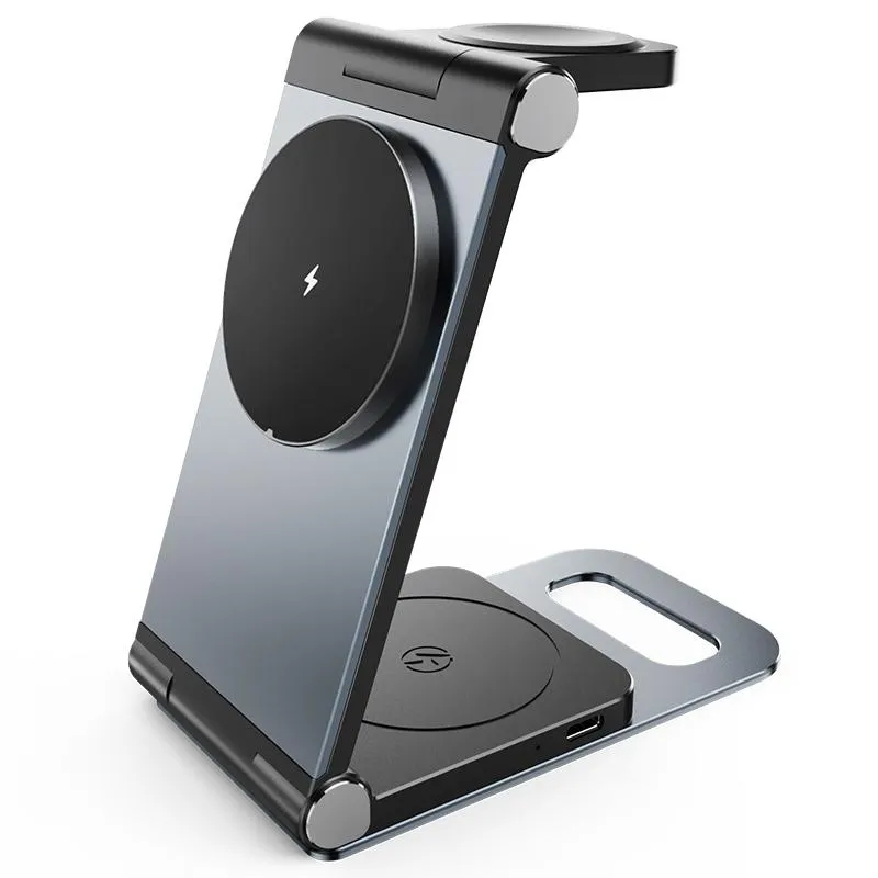15W 3 In 1 Foldable Desktop Wireless Charger