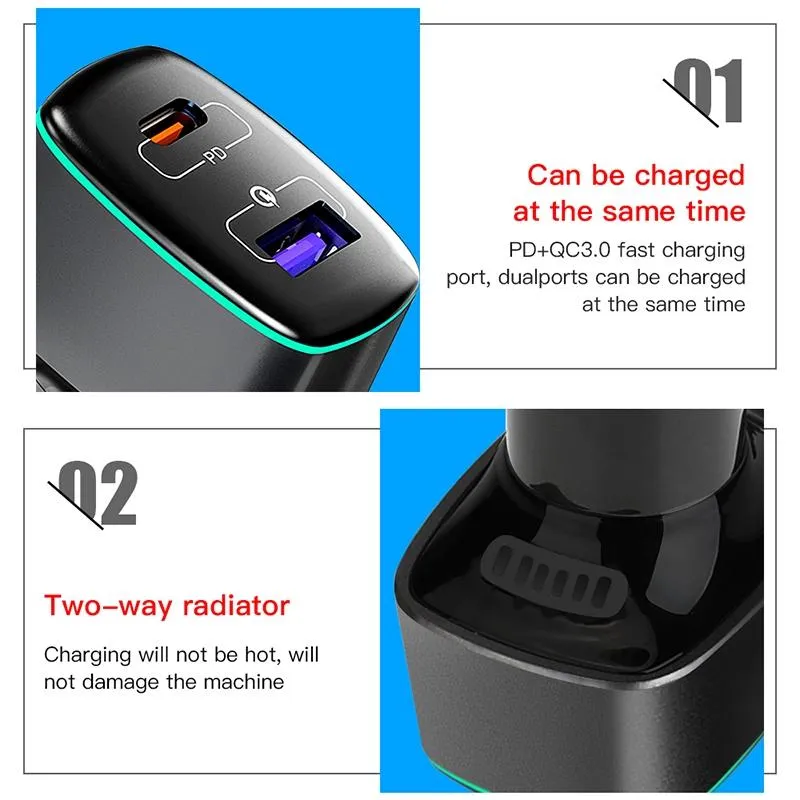 2-in-1 Car Charger - 100w - Compact Design