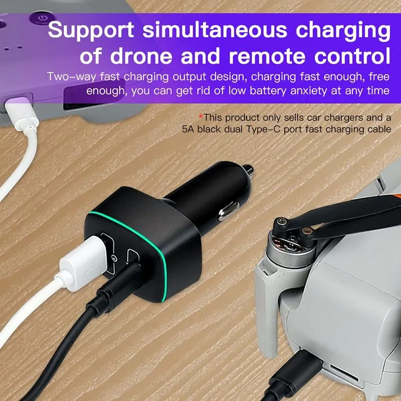 2-in-1 Car Charger - 100w - Compact Design