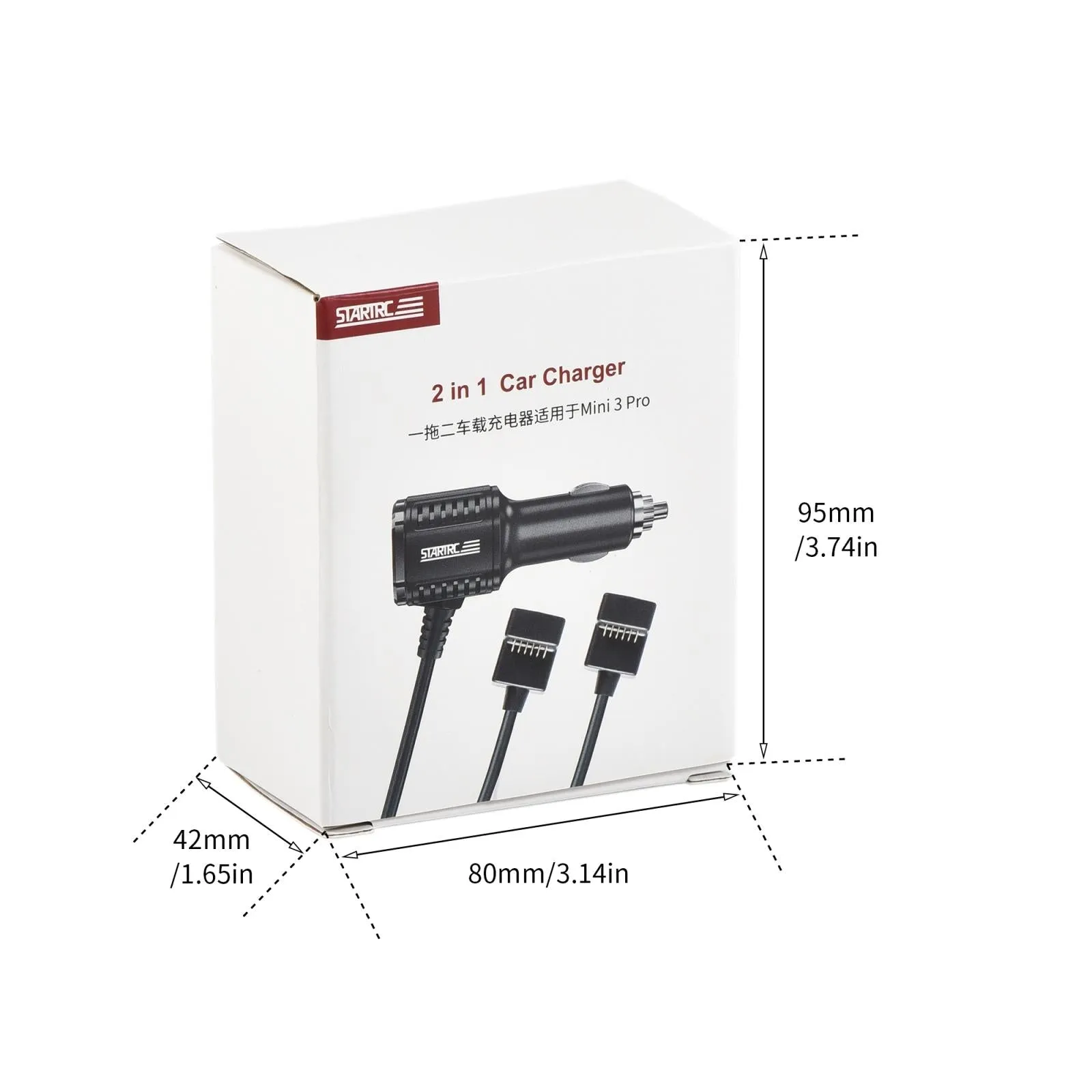 2-in-1 Car Charger for Dji Mavic Mini / 3 Pro with Battery and Remote Control
