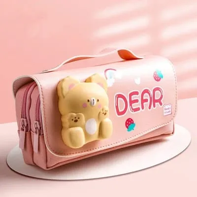 3D Squishy Cartoon Pencil Case: Fun, Functional, and Portable for Kids