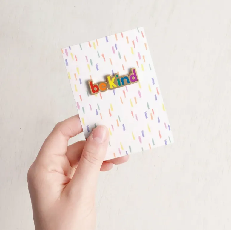 Alphabet Bags - Be Kind Enamel Pin