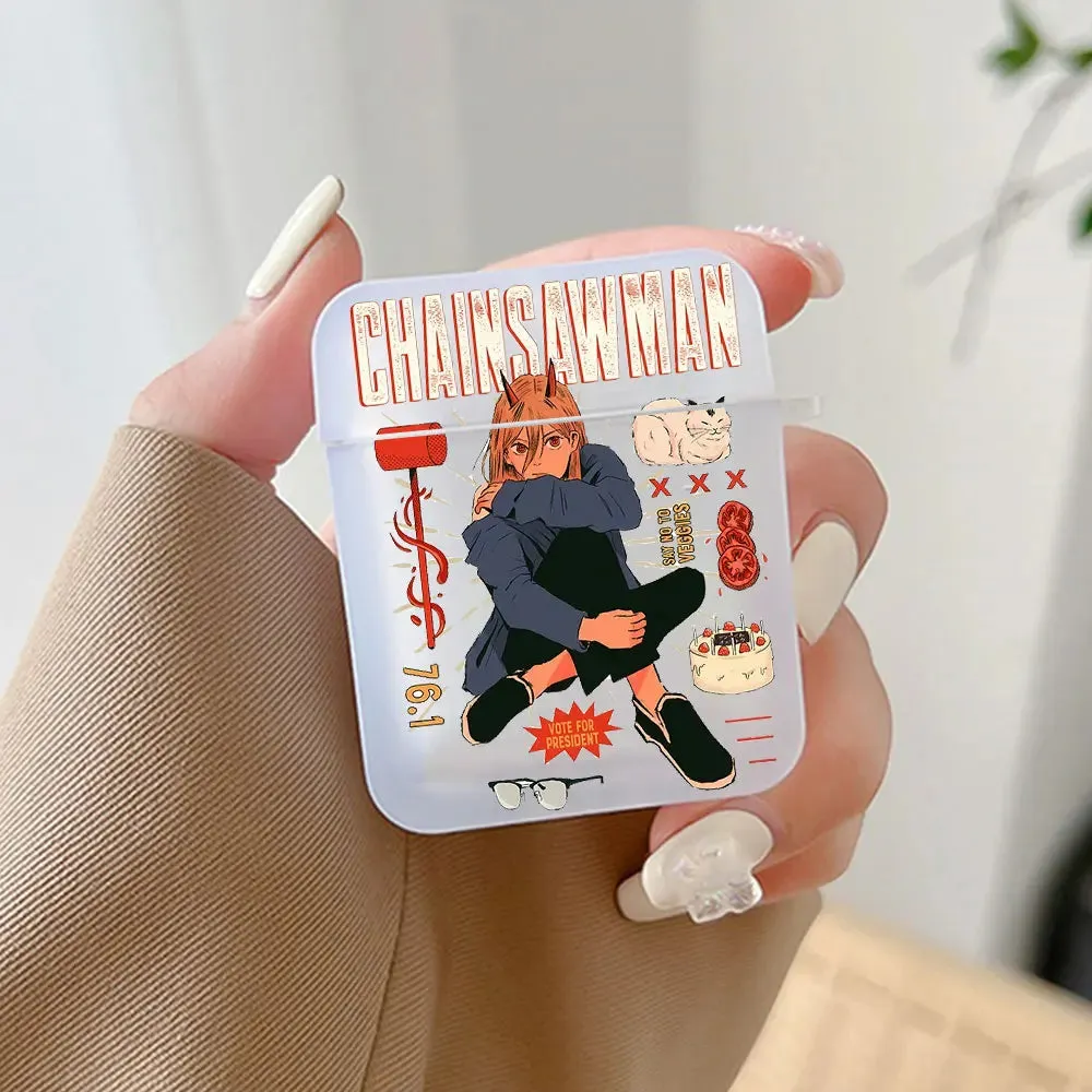 Anime Chainsaw Man Earphone Case for Airpods Pro 2 1 Wireless Bluetooth Cover for Air Pods 3 2 Charging Box Accessories