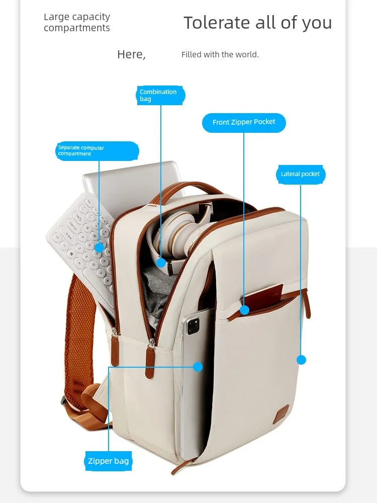Backpack Men's Scalable Boarding Large Capacity Computer Bag Student Schoolbag