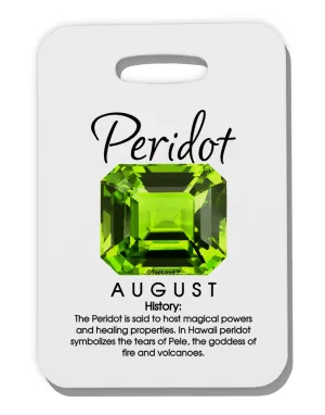 Birthstone Peridot Thick Plastic Luggage Tag
