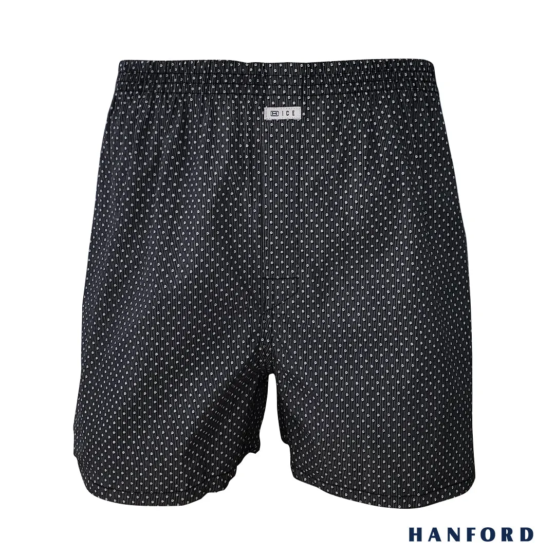 Hanford iCE Men 100% Premium Cotton Woven Boxer Shorts Ross - Printed (Single Pack)