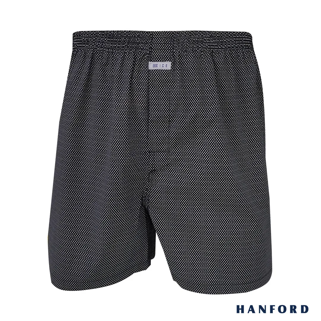 Hanford iCE Men 100% Premium Cotton Woven Boxer Shorts Ross - Printed (Single Pack)