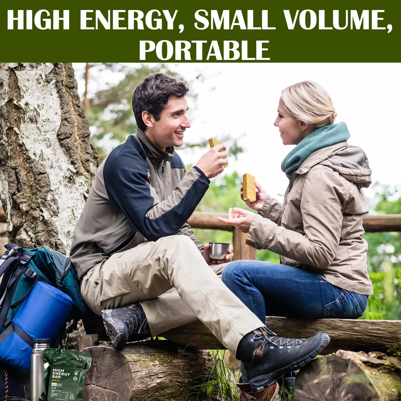 High Energy Ration Bars - Peanut, Chocolate and Lightly Salted (3 Pack)