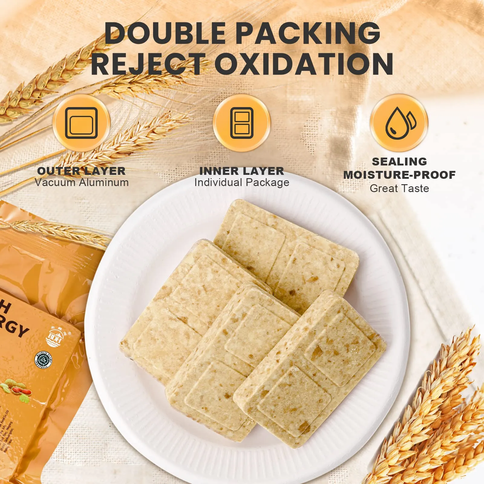 High Energy Ration Bars - Peanut, Chocolate and Lightly Salted (3 Pack)