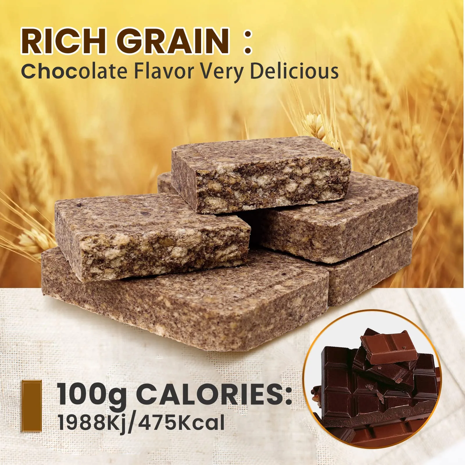 High Energy Ration Bars - Peanut, Chocolate and Lightly Salted (3 Pack)