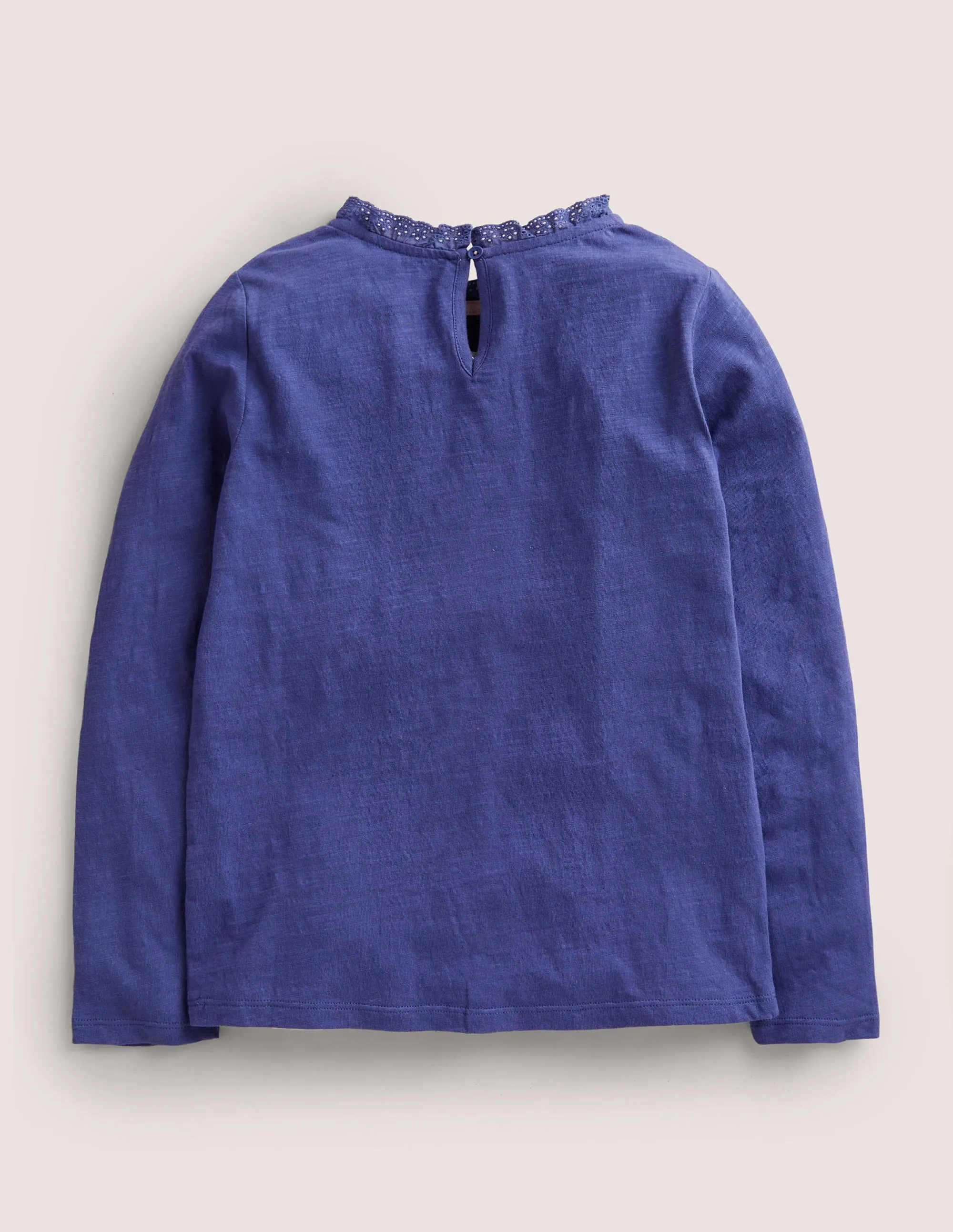 Long Sleeve Heart Pocket Top-Soft Starboard Blue