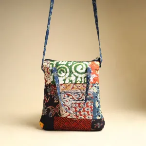 Multicolor - Handmade Quilted Cotton Patchwork Sling Bag 58