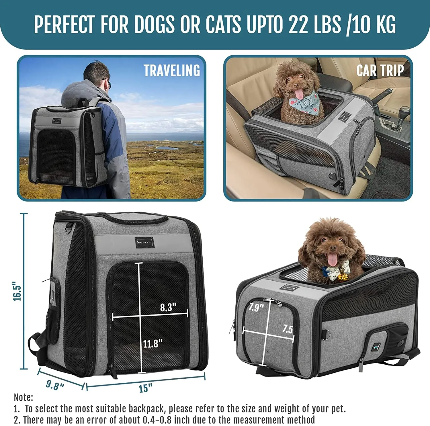 Soft Plush Cat Backpack Carrier