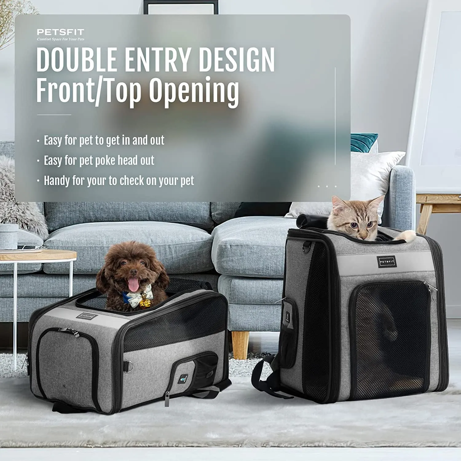 Soft Plush Cat Backpack Carrier