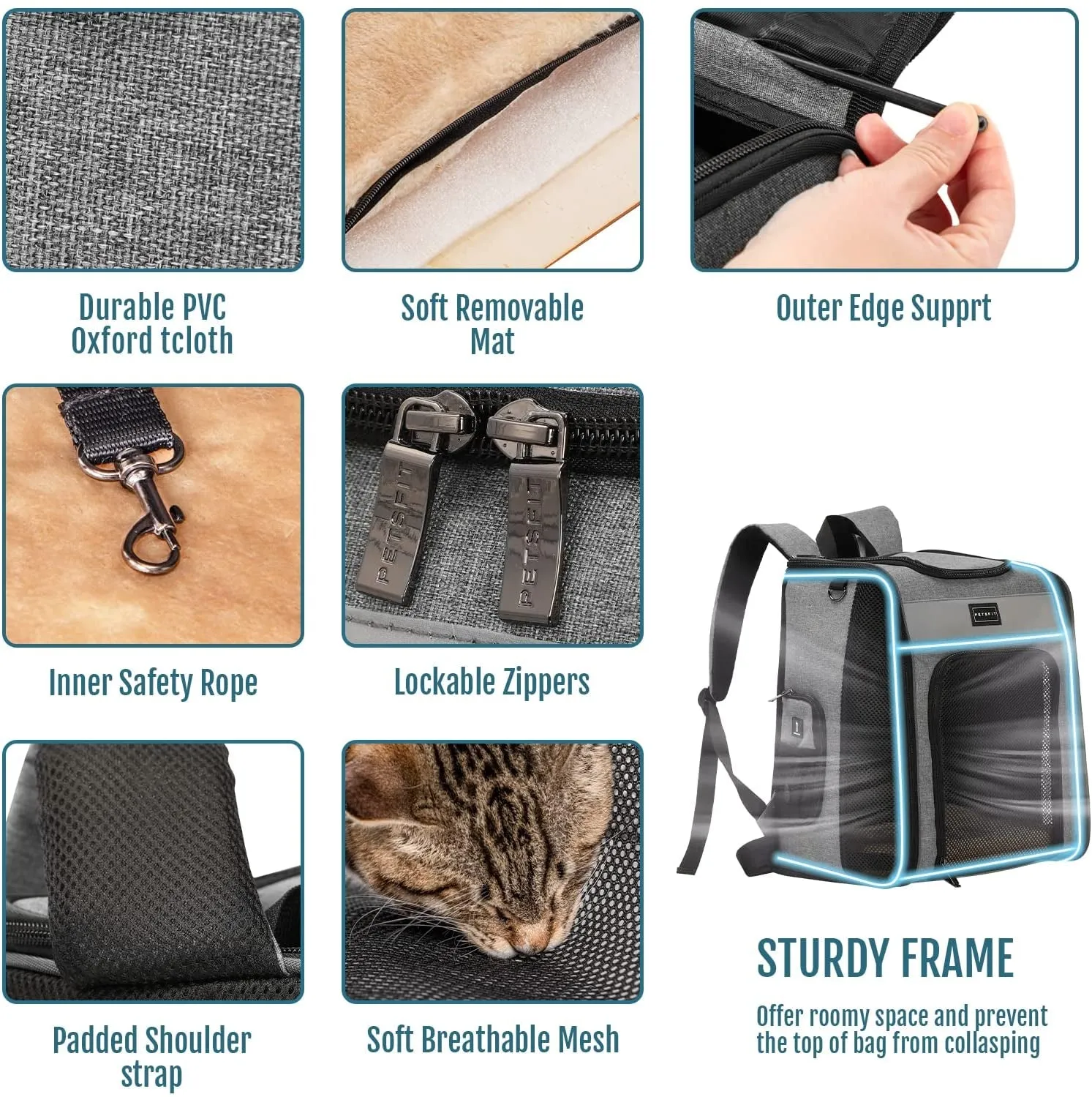 Soft Plush Cat Backpack Carrier